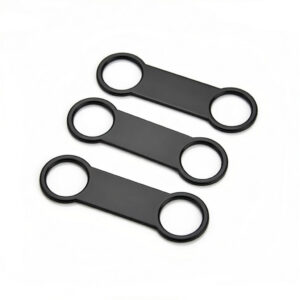 Halsbandpenning Hondenpenning Kattenpenning Extra siliconen band zwart groot 3 stuks