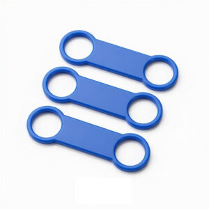 Halsbandpenning Hondenpenning Kattenpenning Extra siliconen band blauw groot 3 stuks