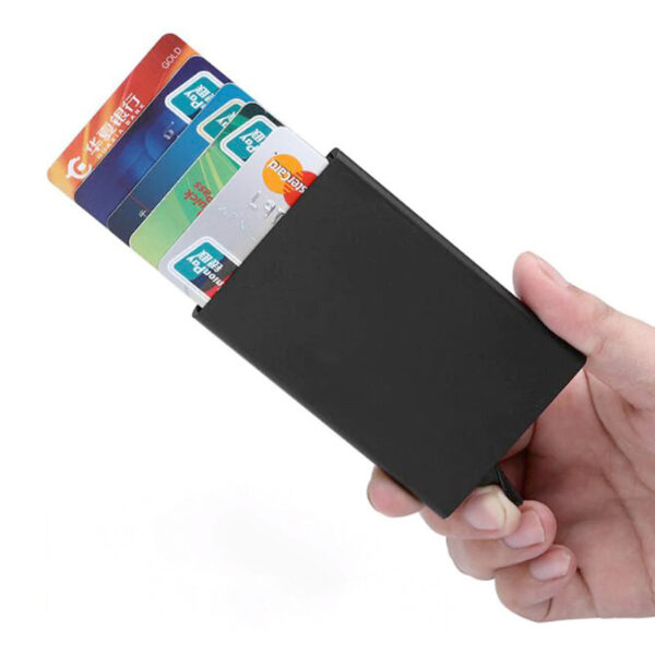 Aluminium credit card pop-up wallet