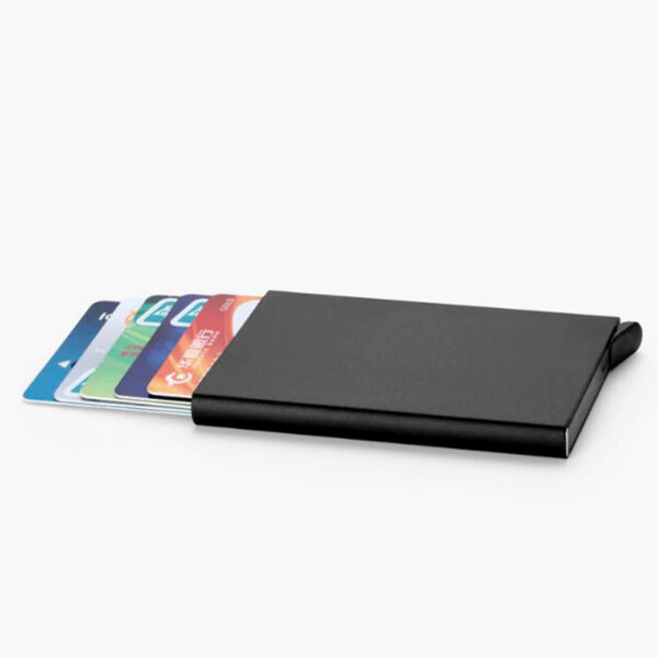 Aluminium credit card pop-up wallet