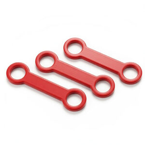 Halsbandpenning Hondenpenning Kattenpenning Extra siliconen band rood medium 3 stuks
