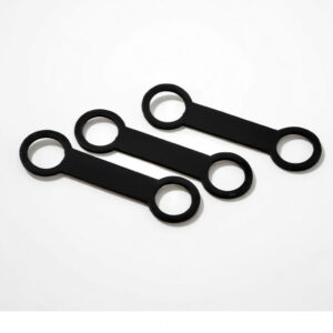 Extra siliconen band zwart medium 3 stuks voor Halsbandpenning Hondenpenning Kattenpenning